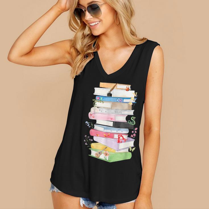 Life Of A Reader Book Lovers Book Nerds Bookworm Women's V-Neck Tank Top