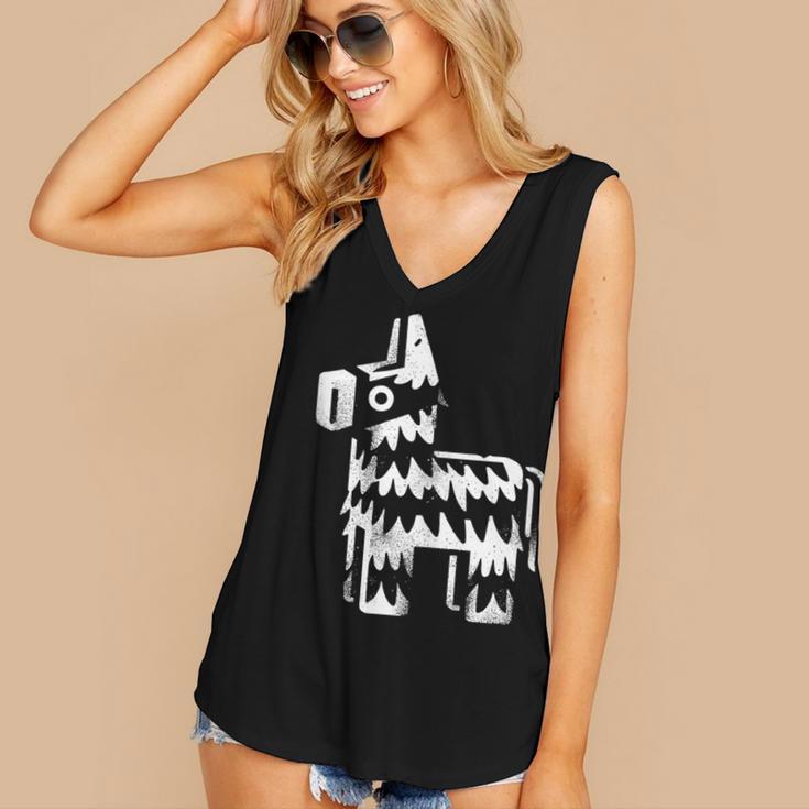 Lone Vibes Celebration Individualistic Introvert Party Women's V-Neck Tank Top