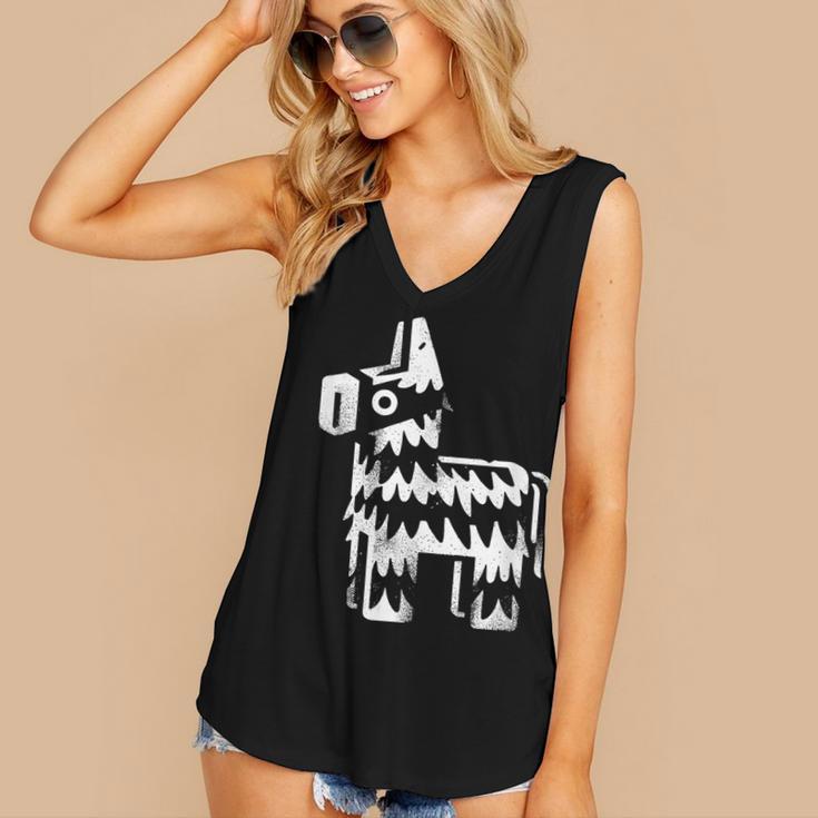 Lone Vibes Celebration Individualistic Introvert Party Women's V-Neck Tank Top Lone Vibes Celebration Individualistic Introvert Party Women's V-Neck Tank Top