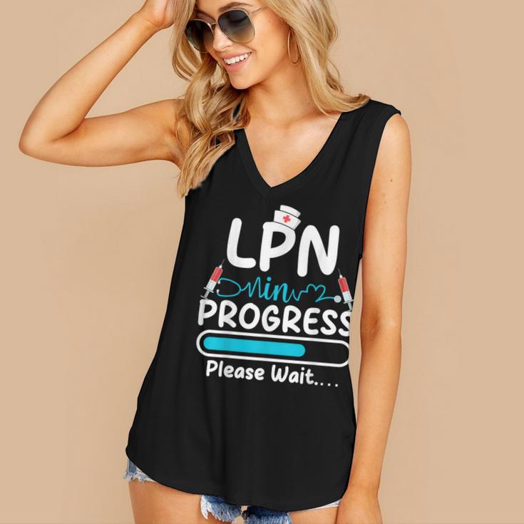 LPN In Progress Loading Future Nurse Graduation Lover Women's V-Neck Tank Top