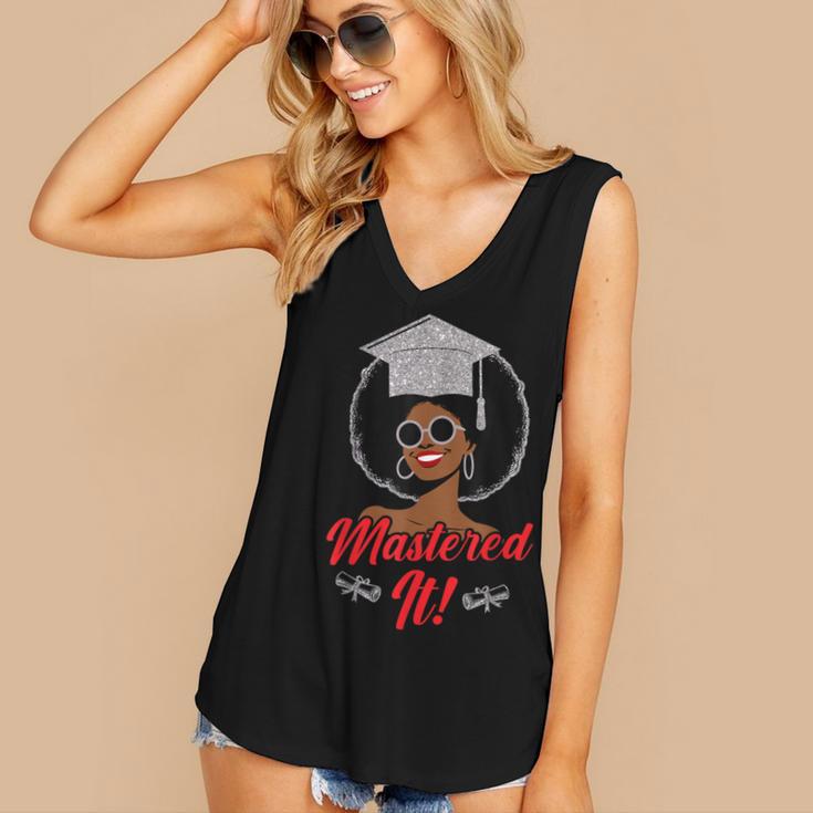 Master Degree Graduation Gifts Black Girl Women's V-Neck Tank Top