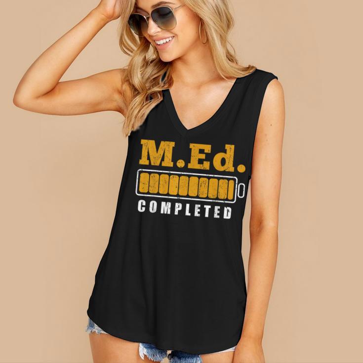 Master Graduation Completed Master Of Education Teacher Men Women Women's V-Neck Tank Top