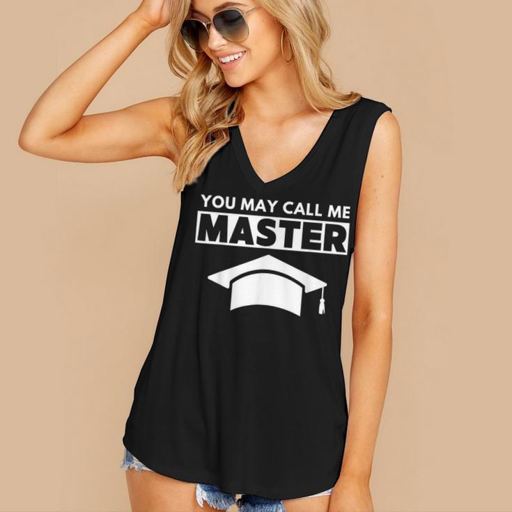 Masters Degree MBA Graduation You May Call Me Master T-Shirt Women's V-Neck Tank Top