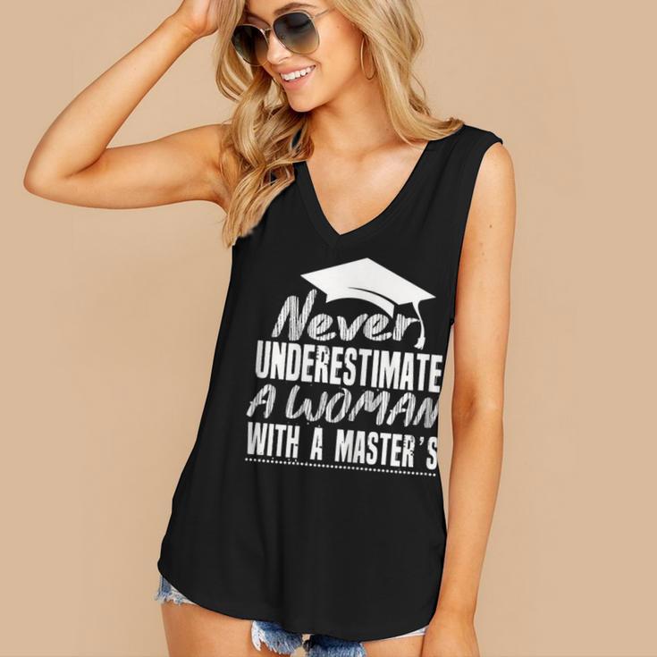 Master's Graduation Shirt For Women With Masters Degree Women's V-Neck Tank Top