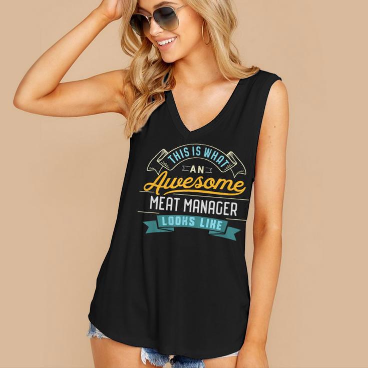 Meat Manager Shirt Awesome Job Occupation Graduation Women's V-Neck Tank Top
