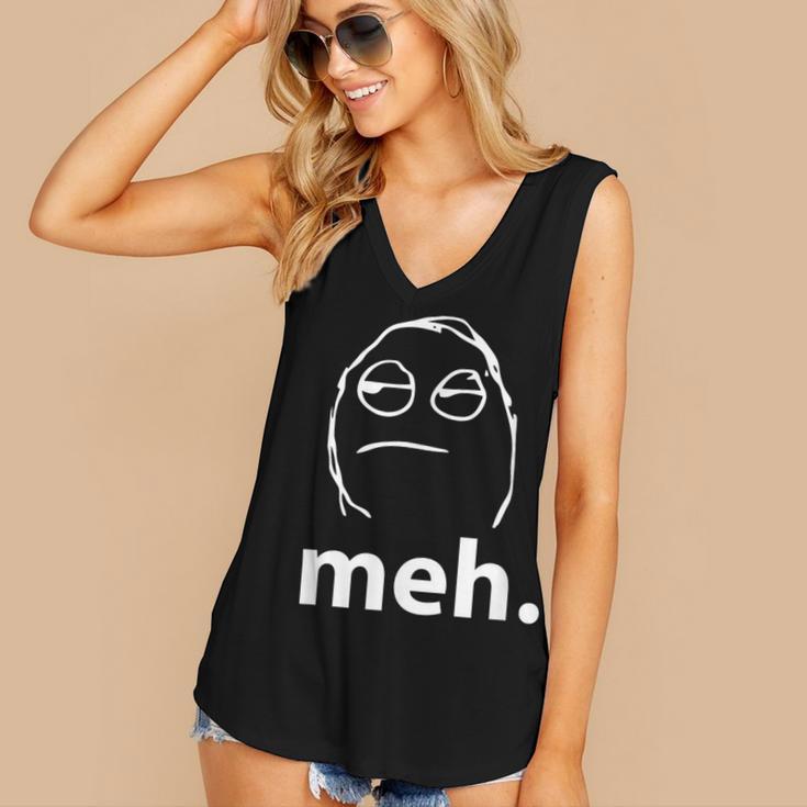 Meh Shirt Teacher Idea College Geek Graduation Tshirt Women's V-Neck Tank Top