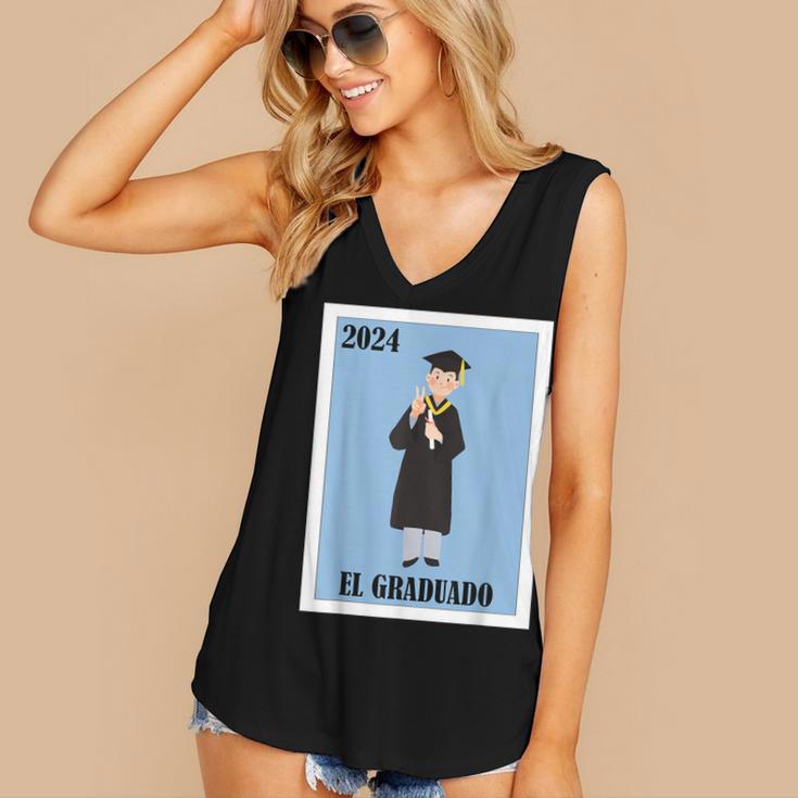 Mexican For Graduation El Graduado 2024 Women's V-Neck Tank Top