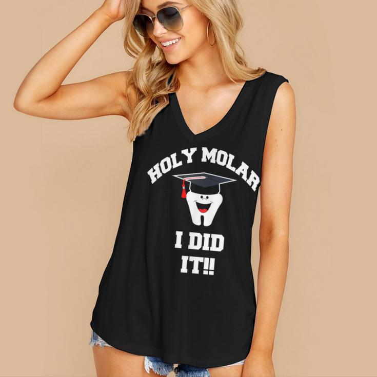 Molar Dentist Dental Hygienist Graduation Shirt Women's V-Neck Tank Top
