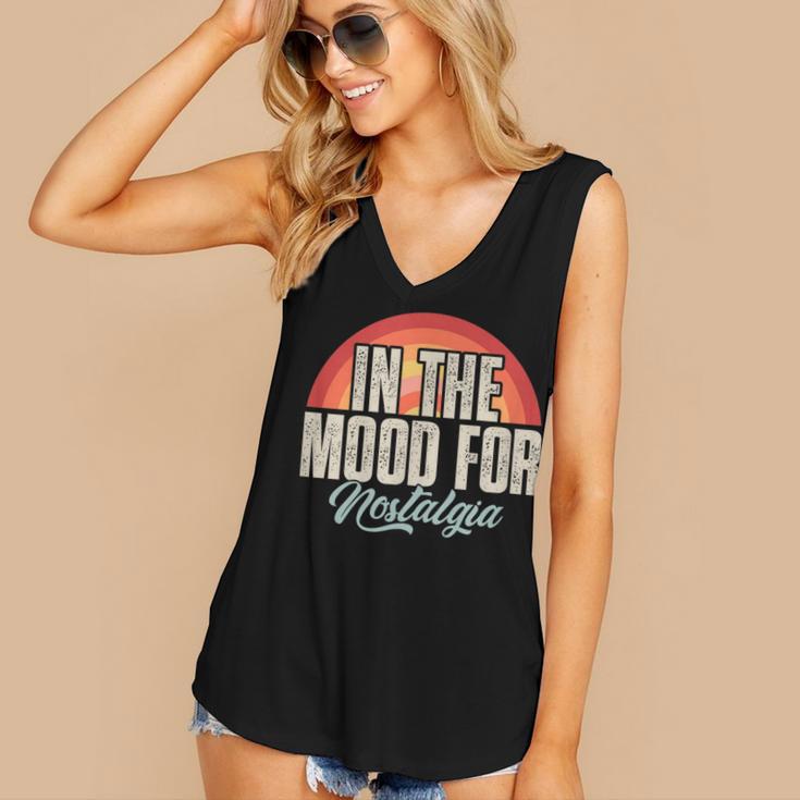 In The Mood For Nostalgia Vintage 80s 90s Retro Women's V-Neck Tank Top In The Mood For Nostalgia Vintage 80s 90s Retro Women's V-Neck Tank Top