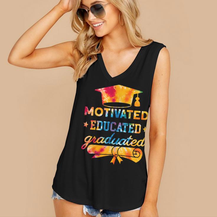 Motivated Educated Graduated Graduation Women's V-Neck Tank Top