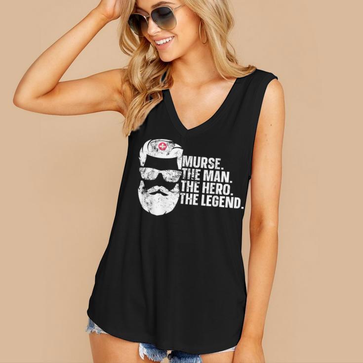 Murse Male Nurse Student Man Nurses Murse RN Graduation Week Women's V-Neck Tank Top