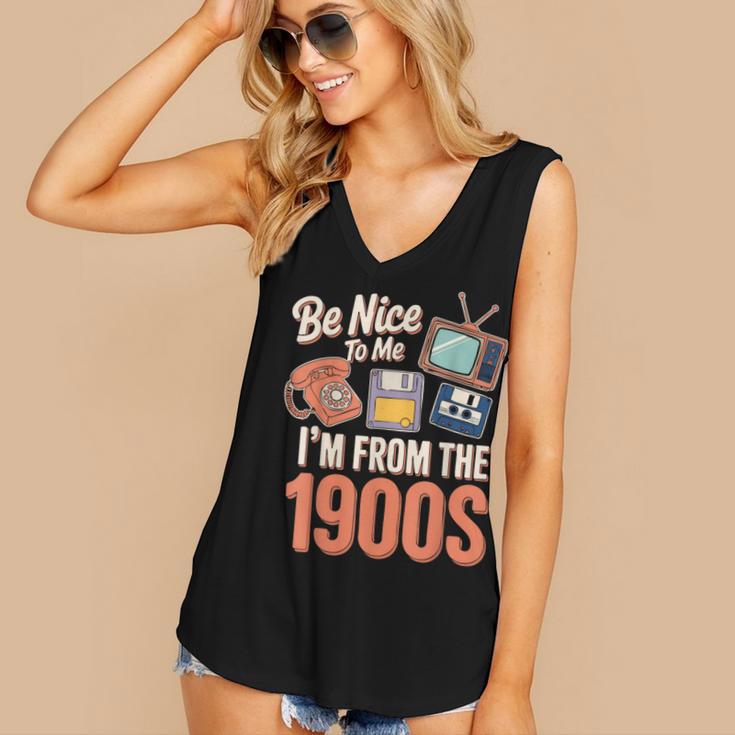 Be Nice To Me I'm From The 1900s Women's V-Neck Tank Top