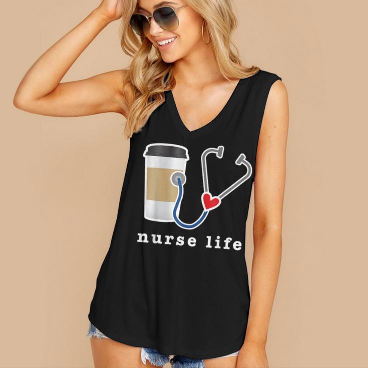 Nurse Life Graphic Nursing School Graduation Women's V-Neck Tank Top