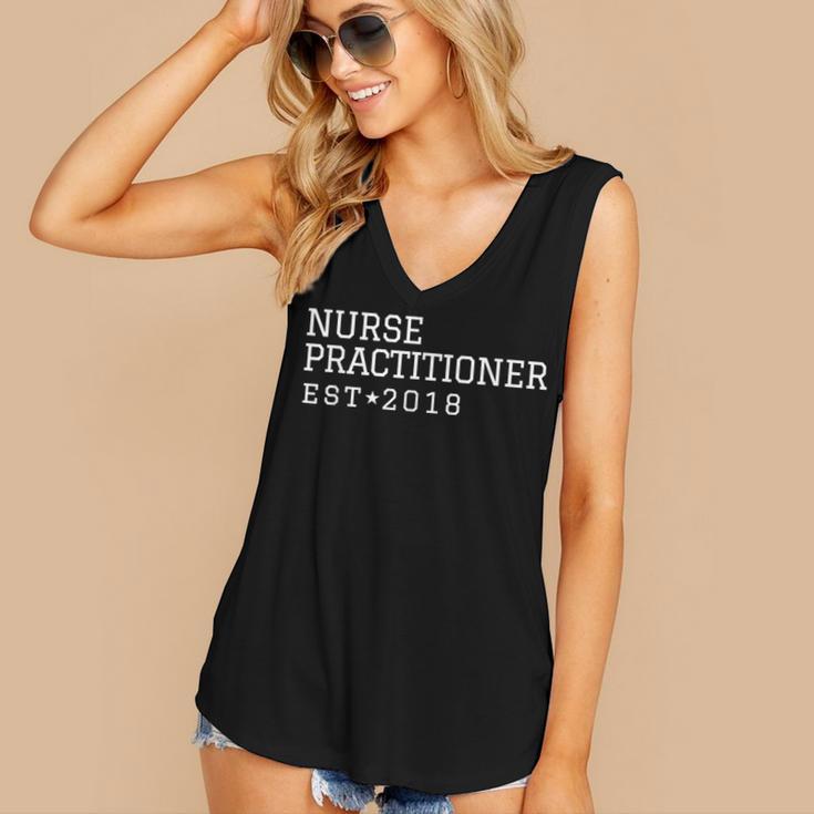 Nurse Practitioner 2018 Graduation Idea Women's V-Neck Tank Top