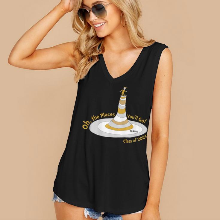 Oh The Places You’Ll Go 2025 Graduation Women's V-Neck Tank Top