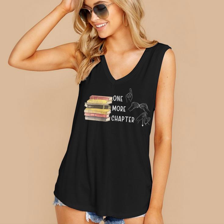 One More Chapter Sign Language Deaf Reading Book Lover Women's V-Neck Tank Top One More Chapter Sign Language Deaf Reading Book Lover Women's V-Neck Tank Top
