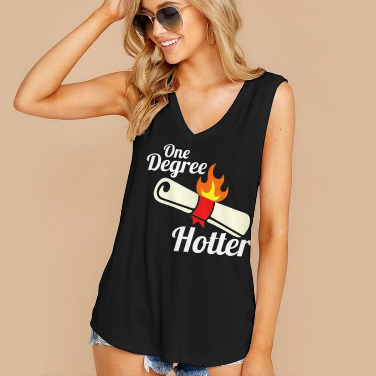 One Degree Hotter GraduationShirt For College Grads Women's V-Neck Tank Top