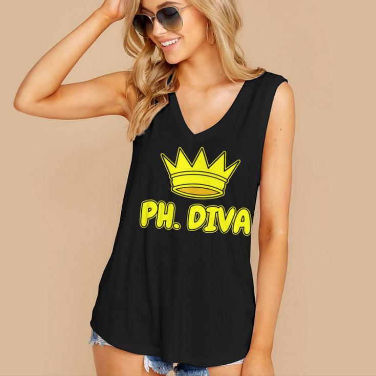 PhD Graduation Ph Diva t Shirt Phdiva Phd t Women's V-Neck Tank Top