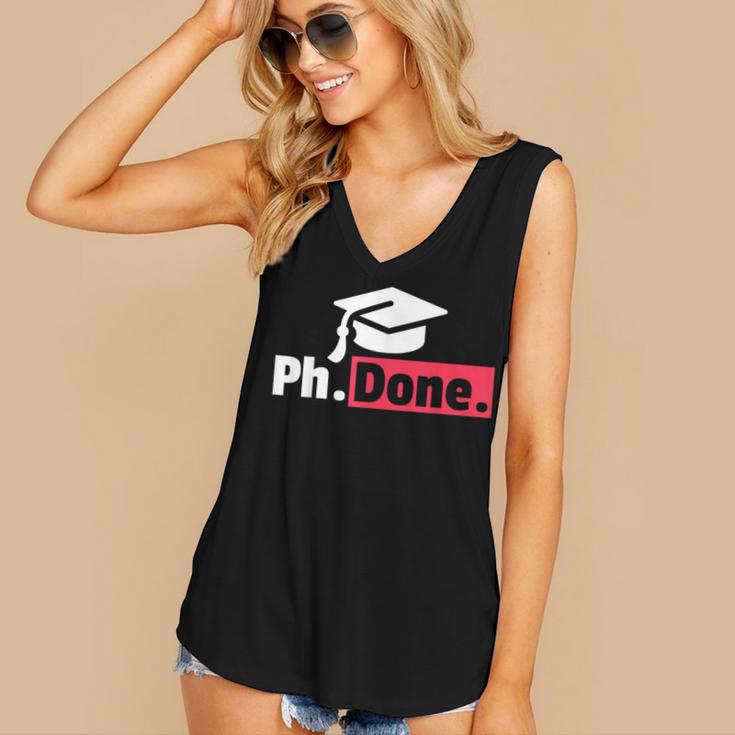 PhD GraduationShirt PhDone Tee For Graduates Women's V-Neck Tank Top