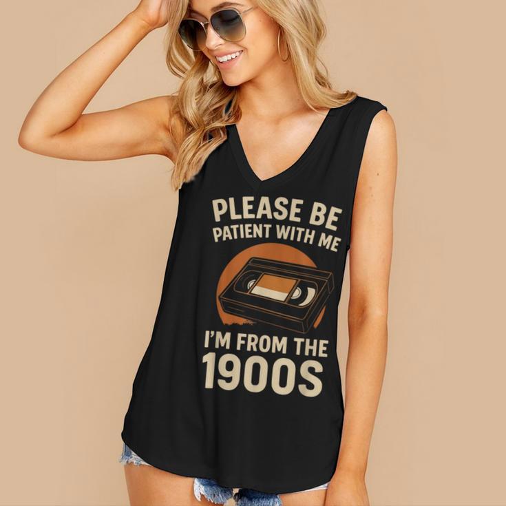Please Be Patient I'm From The 1900s – Vintage Tape Women's V-Neck Tank Top