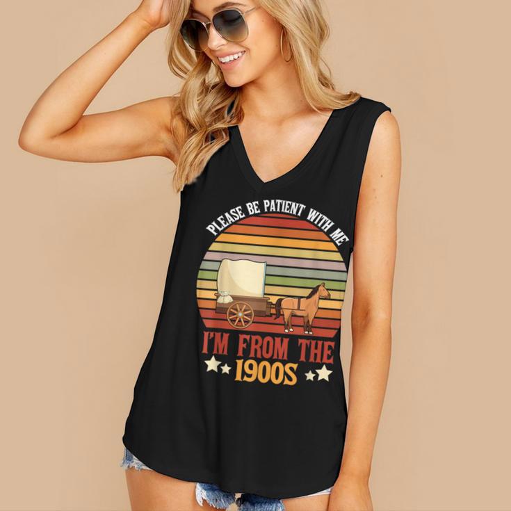 Please Be Patient With Me I'm From The 1900s Cool Dad Women's V-Neck Tank Top