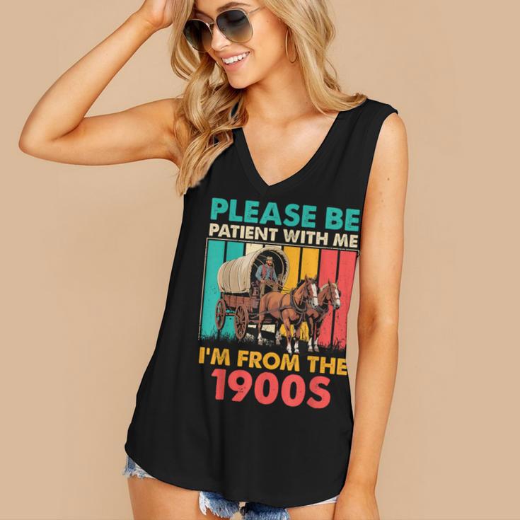 Please Be Patient I'm From The 1900s Dad Fathers Day Women's V-Neck Tank Top Please Be Patient I'm From The 1900s Dad Fathers Day Women's V-Neck Tank Top