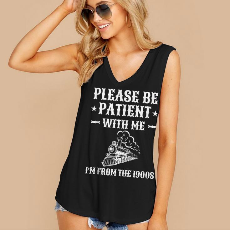 Please Be Patient I'm From The 1900s Old Men & Women Women's V-Neck Tank Top Please Be Patient I'm From The 1900s Old Men & Women Women's V-Neck Tank Top