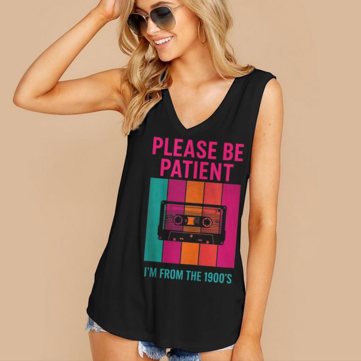 Please Be Patient I'm From The 1900s Retro Cassette Tape Women's V-Neck Tank Top