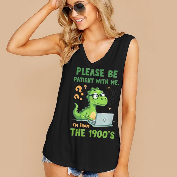 Please Be Patient With Me I'm From The 1900s Soft Tee Women's V-Neck Tank Top
