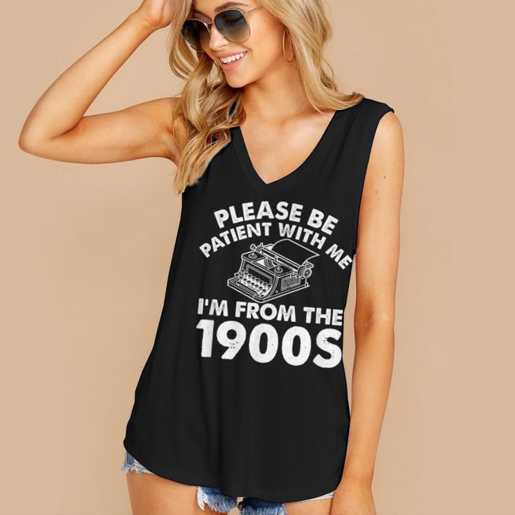 Please Be Patient With Me I'm From The 1900s Typewriter Women's V-Neck Tank Top