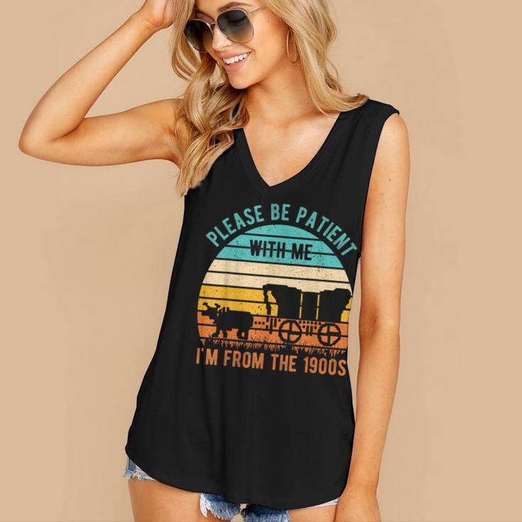 PLEASE BE PATIENT I'M FROM THE 1900s Vintage 1900s 90s Women's V-Neck Tank Top