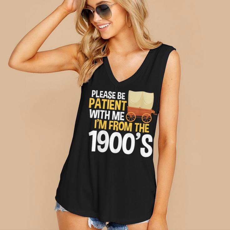 Please Be Patient With Me I'm From The 1900s Vintage Oregon Women's V-Neck Tank Top