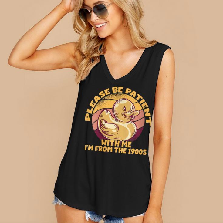 Please Be Patient I'm From The 1900s Vintage Toy Duck Women's V-Neck Tank Top