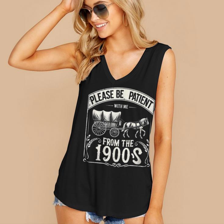 Please Be Patient With Me I'm From The 1900s Vintage Vibes Women's V-Neck Tank Top