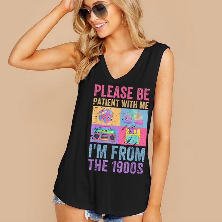 Please Be Patient With Me I'm From The 1900s Vintage 1900s Women's V-Neck Tank Top