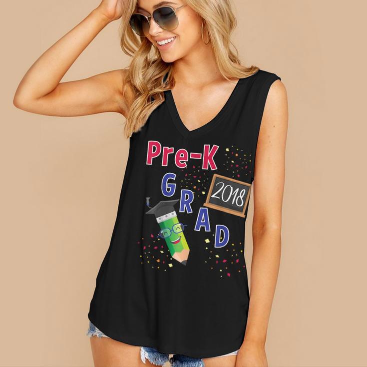 Pre Kindergarten Graduation 2018 Fun Graduate Shirt For Kids Women's V-Neck Tank Top