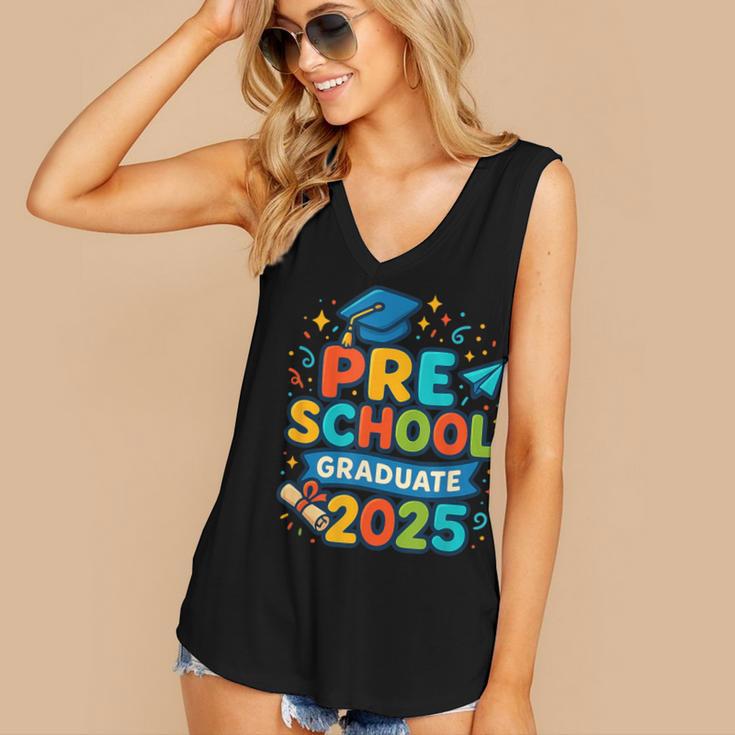 Preschool Graduation 2025 Pre-k Graduate Kids Boys Girls Women's V-Neck Tank Top
