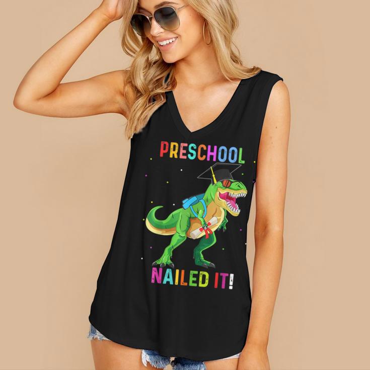 Preschool Graduation Class Of 2022 Graduate Dinosaur Kids Women's V-Neck Tank Top