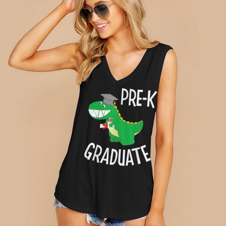Preschool Graduation Preschooler Dinosaur Pre-K Dino Kids Women's V-Neck Tank Top