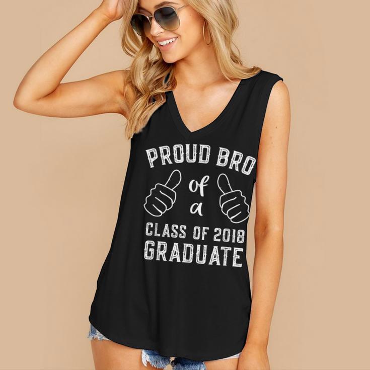 Proud Bro Brother Class Of 2018 Graduate Graduation Shirt Women's V-Neck Tank Top