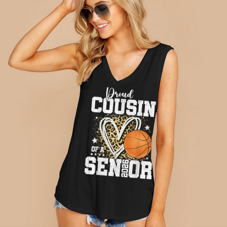 Proud Cousin Of A 2026 Senior Basketball Graduation Leopard Women's V-Neck Tank Top
