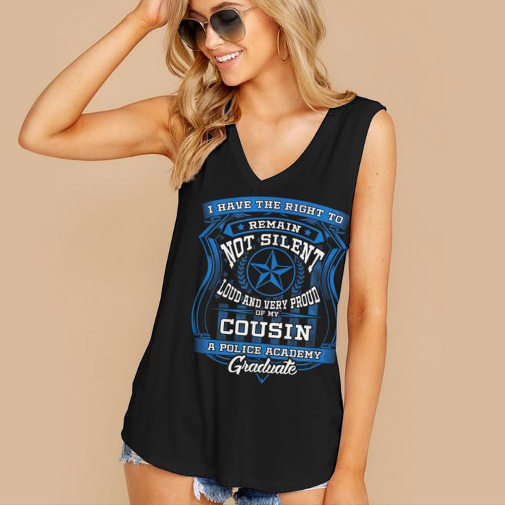 Proud Of Cousin Police Academy Graduation Shirt Women's V-Neck Tank Top