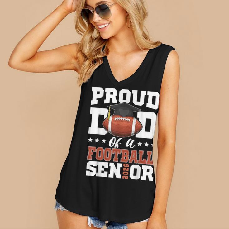 Proud Dad Of a Football Senior 2026 Graduation Women's V-Neck Tank Top