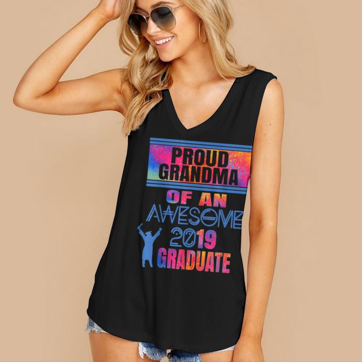 Proud Grandma Of A 2019 Graduate Senior Class Graduation Women's V-Neck Tank Top