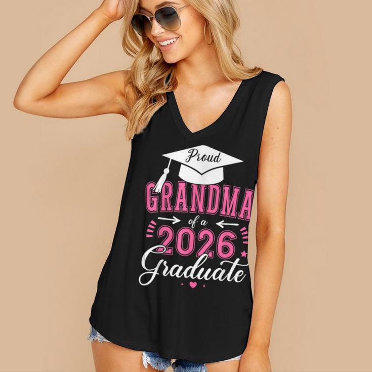 Proud Grandma Of a Class Of 2026 Graduate For Graduation Women's V-Neck Tank Top