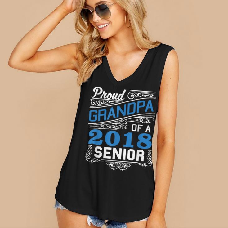 Proud Grandpa Of 2018 Senior T-Shirt Student Graduation Women's V-Neck Tank Top