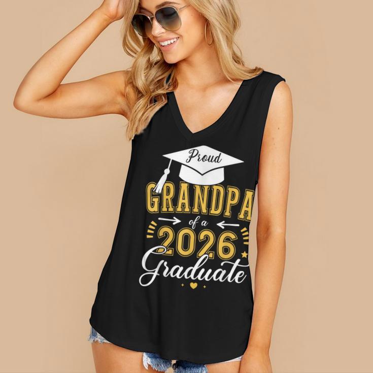 Proud Grandpa Of a Class Of 2026 Graduate For Graduation Women's V-Neck Tank Top