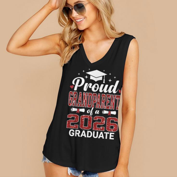 Proud Grandparent Of A 2026 Graduate Class Of Graduation Women's V-Neck Tank Top