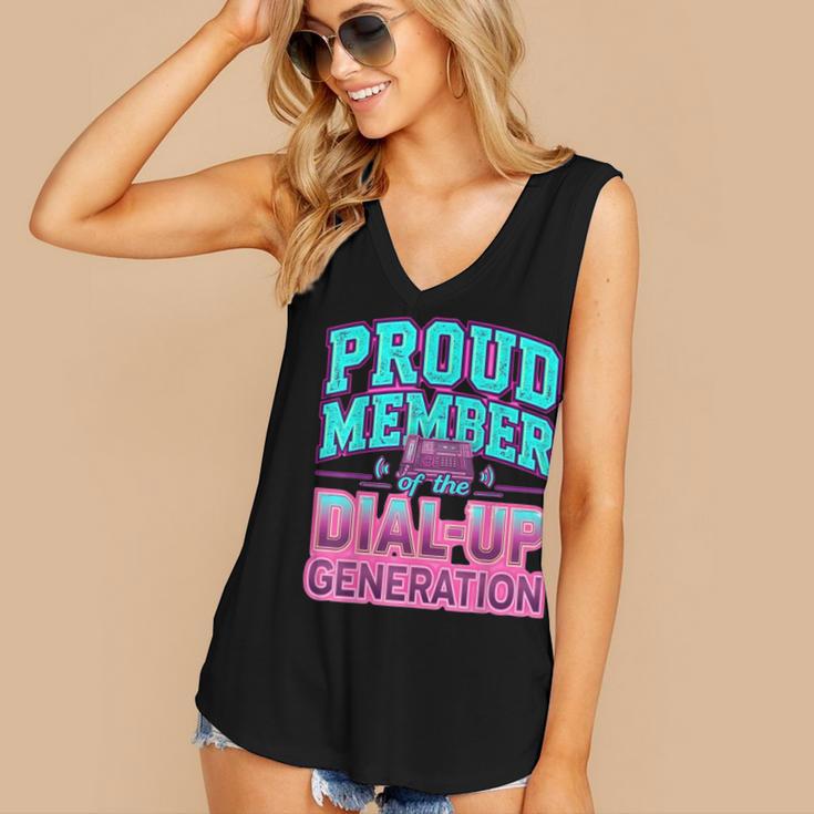 Proud Member Of The Dial Up Club Tech Nostalgia Top Women's V-Neck Tank Top Proud Member Of The Dial Up Club Tech Nostalgia Top Women's V-Neck Tank Top