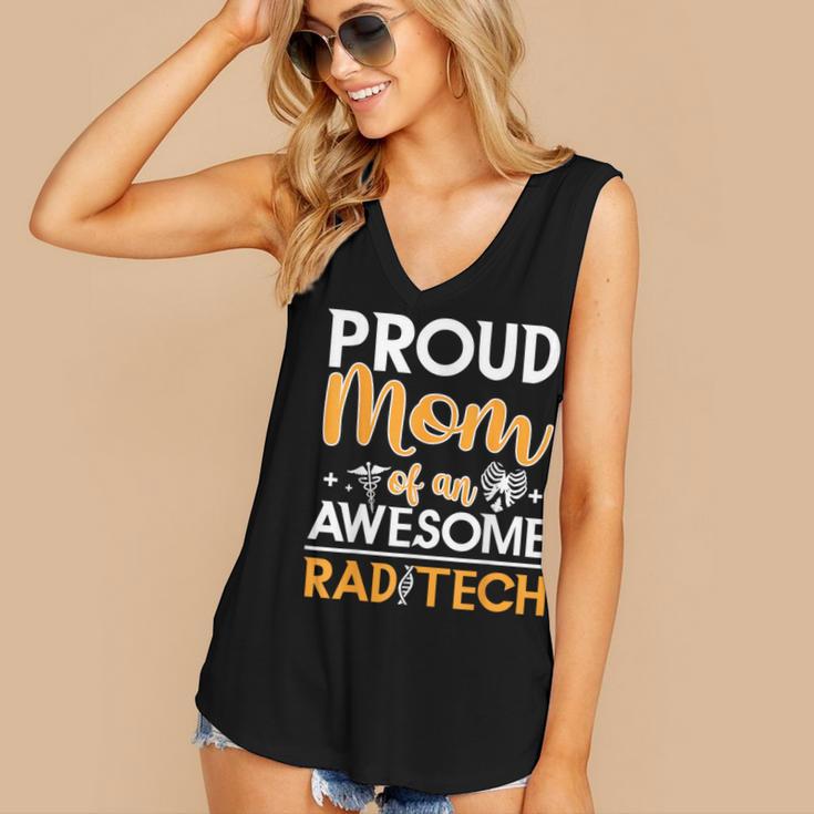 Proud Mom Of An Awesome Rad Tech Graduation Matching Family Women's V-Neck Tank Top